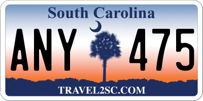 SC license plate ANY475