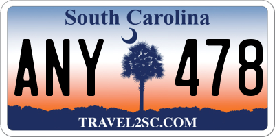 SC license plate ANY478