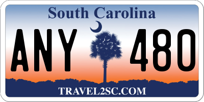 SC license plate ANY480