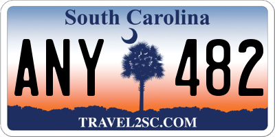 SC license plate ANY482