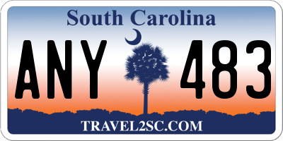 SC license plate ANY483