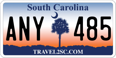 SC license plate ANY485