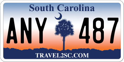 SC license plate ANY487