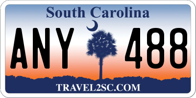 SC license plate ANY488