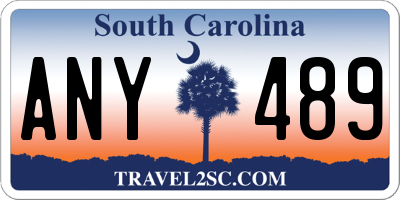 SC license plate ANY489
