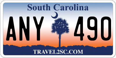 SC license plate ANY490