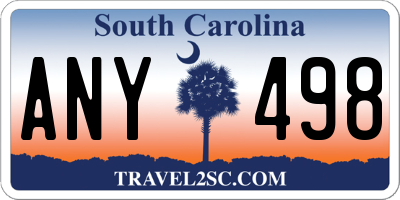 SC license plate ANY498