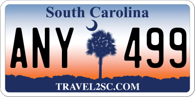 SC license plate ANY499