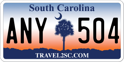 SC license plate ANY504