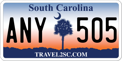 SC license plate ANY505