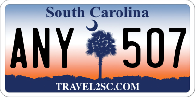 SC license plate ANY507