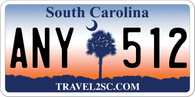 SC license plate ANY512