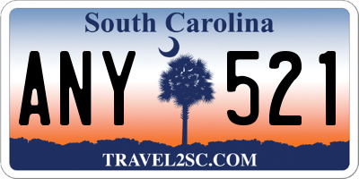 SC license plate ANY521