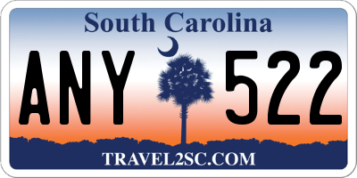 SC license plate ANY522