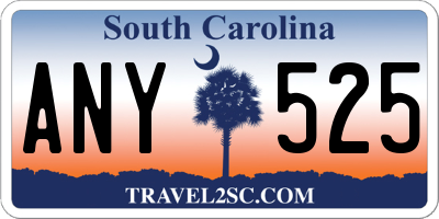 SC license plate ANY525