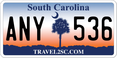 SC license plate ANY536