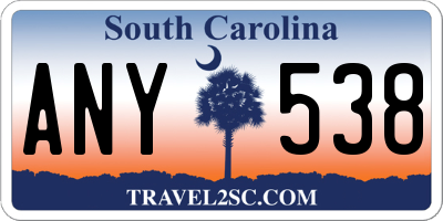 SC license plate ANY538