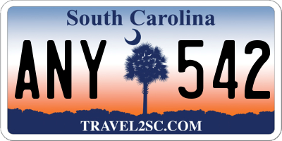 SC license plate ANY542