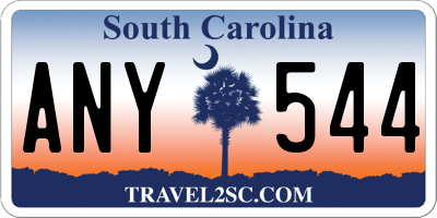 SC license plate ANY544