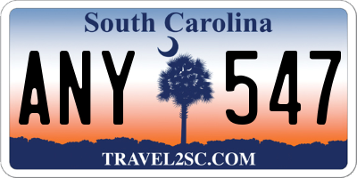 SC license plate ANY547