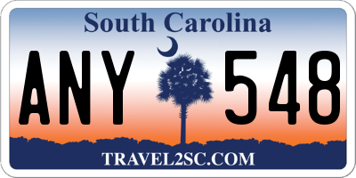 SC license plate ANY548