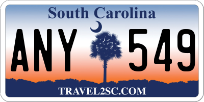 SC license plate ANY549