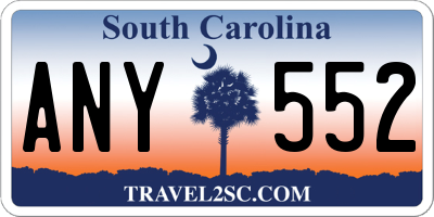 SC license plate ANY552