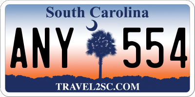 SC license plate ANY554