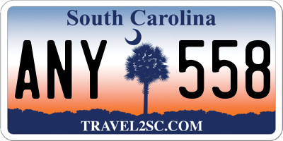 SC license plate ANY558