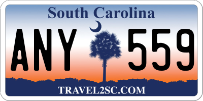 SC license plate ANY559