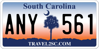 SC license plate ANY561