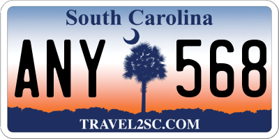 SC license plate ANY568