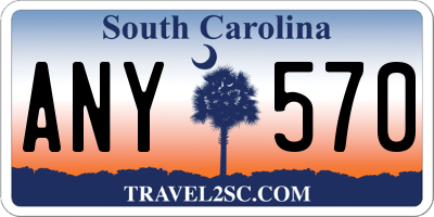 SC license plate ANY570