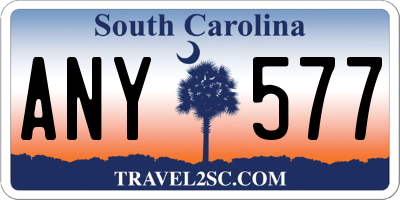 SC license plate ANY577