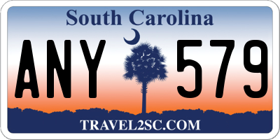 SC license plate ANY579