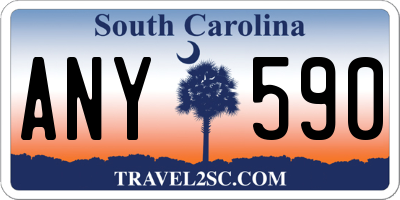 SC license plate ANY590