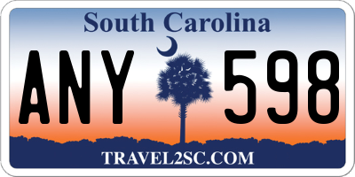 SC license plate ANY598