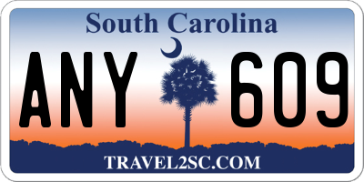 SC license plate ANY609