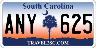 SC license plate ANY625