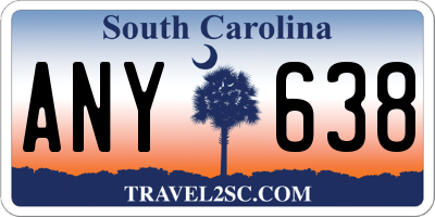 SC license plate ANY638