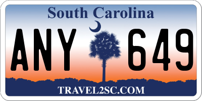 SC license plate ANY649