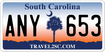 SC license plate ANY653