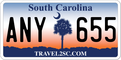 SC license plate ANY655