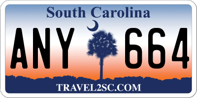SC license plate ANY664