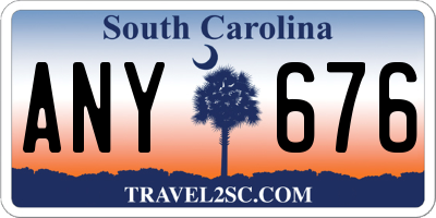 SC license plate ANY676