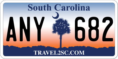 SC license plate ANY682