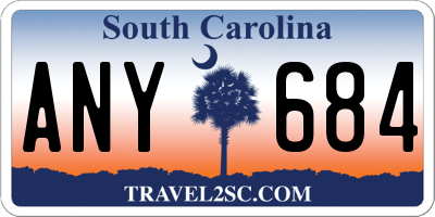 SC license plate ANY684