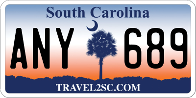 SC license plate ANY689