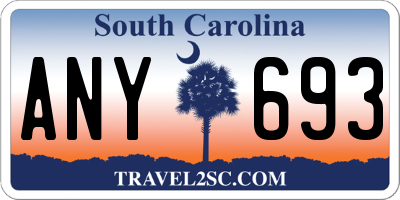 SC license plate ANY693