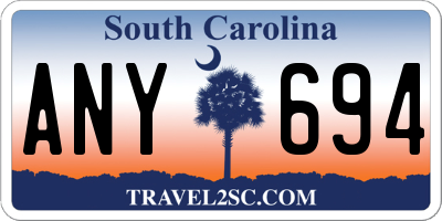 SC license plate ANY694